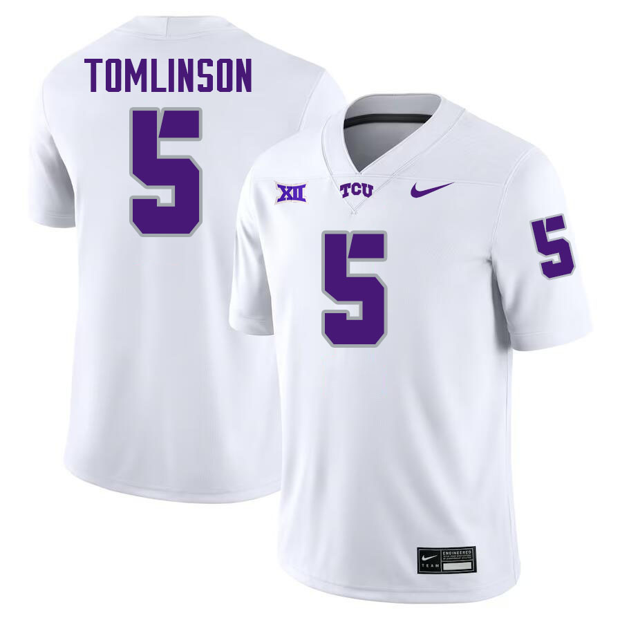 #5 LaDainian Tomlinson TCU Jersey,Texas Christian University Horned Frogs Football Jersey-White